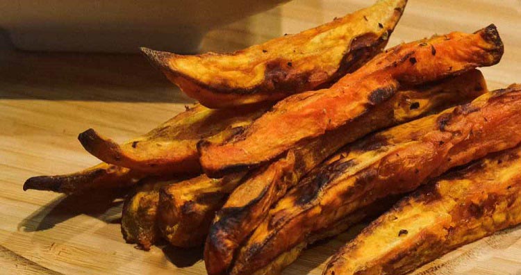 Patates douces frites au Air Fryer- Photos étape par étape